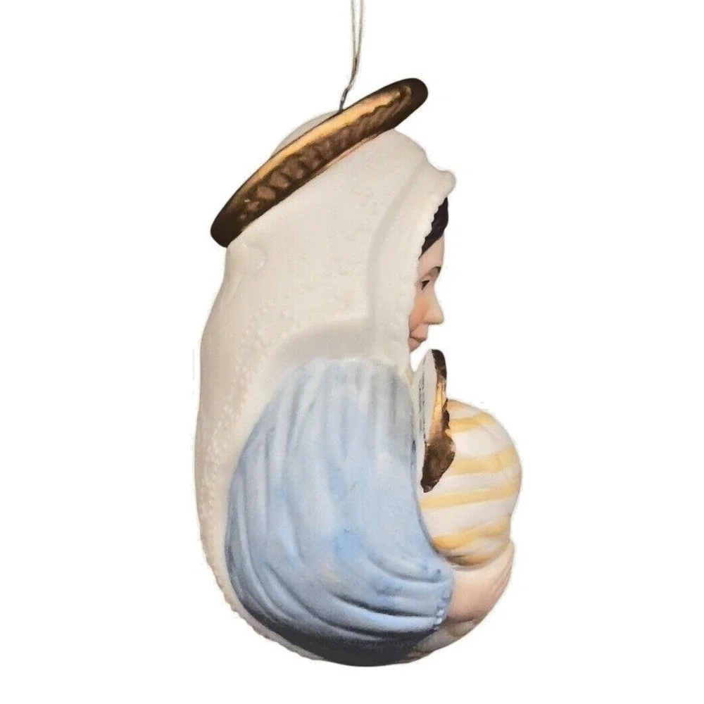 Vintage 1983 Hallmark Keepsake Ornament Madonna Child‎ Porcelain Original Box